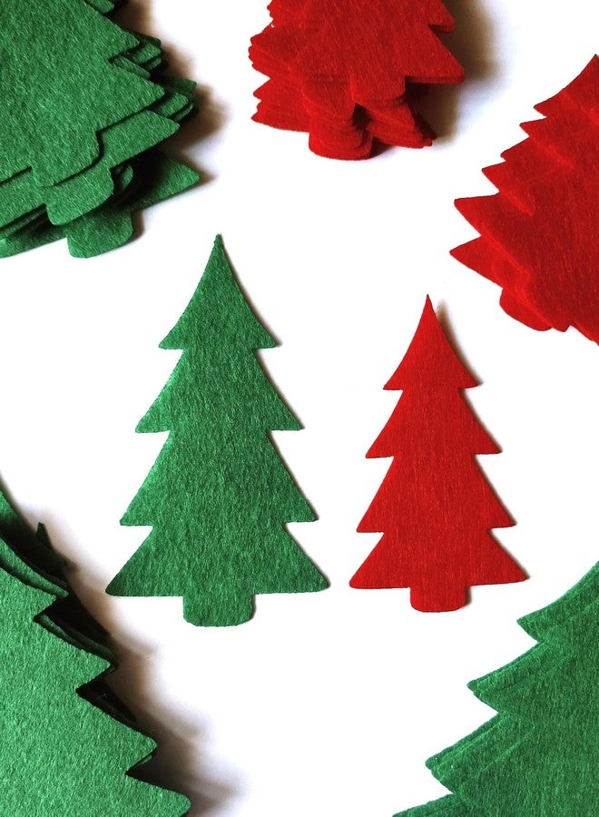 Curious Button Felt Die Cut Xmas Tree Shapes | Pack of 16 Felt Craft Supplies | Xmas Tree Decoration Items | Xmas Décor | Xmas Hanging Decor - Image 2